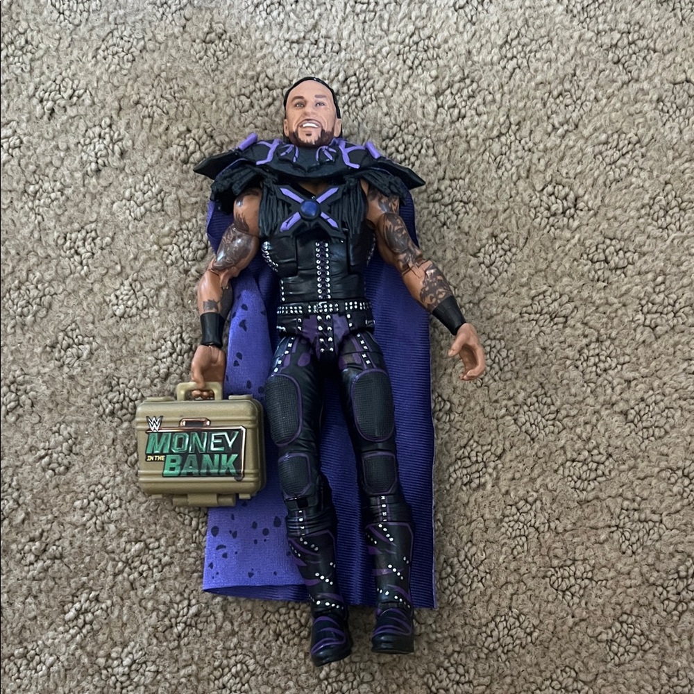WWE Damien Priest Action Figure with Purple Cape and Money in the Bank Briefcase
